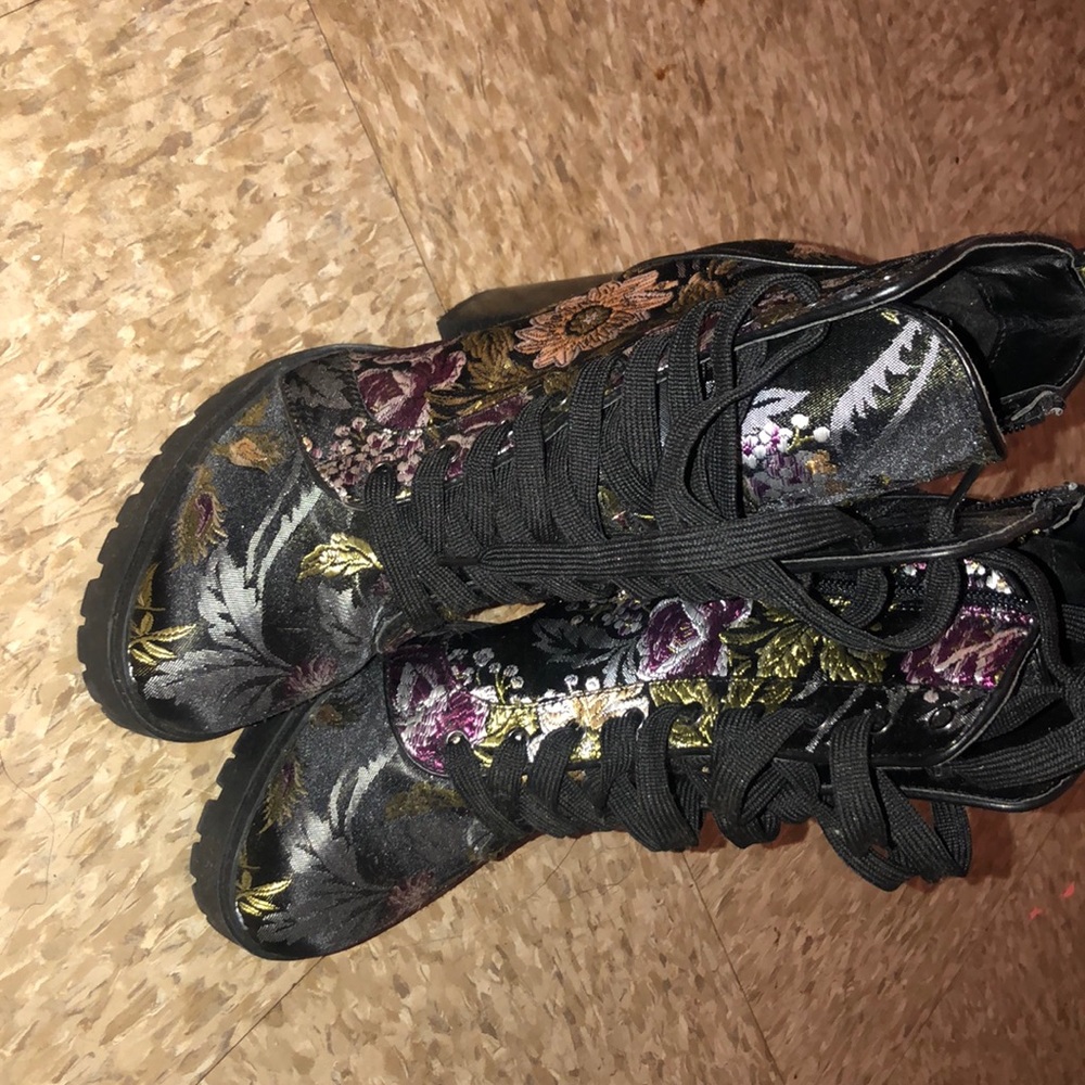 Steve Madden Floral High Heel Booties